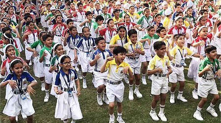 Laughter Yoga Session with School Children in Nashik